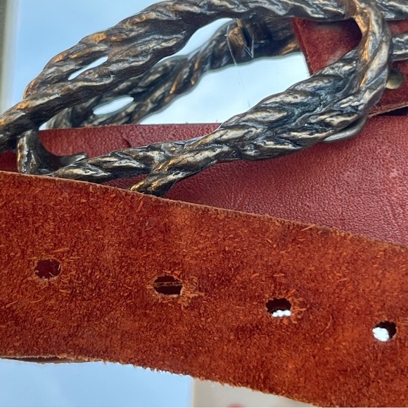 Vintage Split Suede Belt Womens Small Western Cowgirl Boho Rodeo 26-32” - Picture 6 of 8